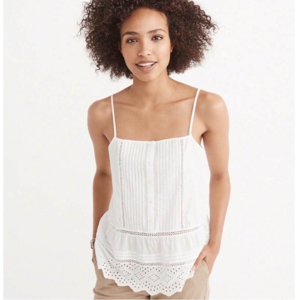 Abercrombie and Fitch 100% Cotton Eyelet Cami